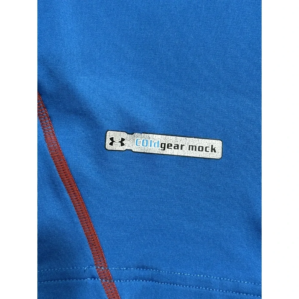 Under Armour ColdGear Full Zip Mock Neck Sweat Jacket Blue Women's Size Small
